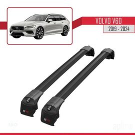 Barres De Toit - Ace-2 - Volvo V60 2019-2024 - Aluminium - Noir - Charge Utile 300 Kg