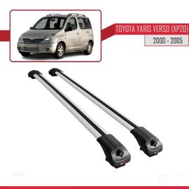 Compatible Avec Toyota Yaris Verso (Xp20) 2000-2005 Barres De Toit Ace-1 Railing Porte-Bagages De Voiture Gris