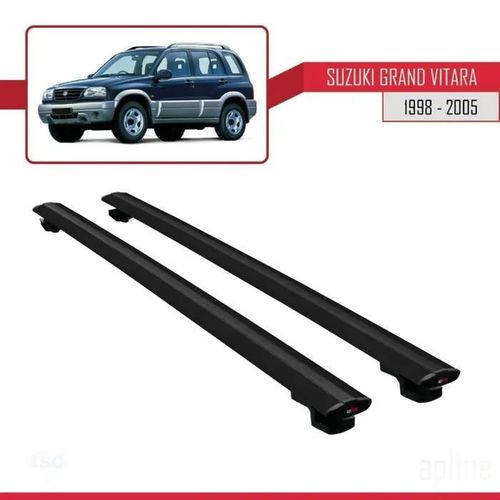 Barres De Toit - Suzuki - Grand Vitara 1998-2005 - Basic Modèle - Noir - Aluminium