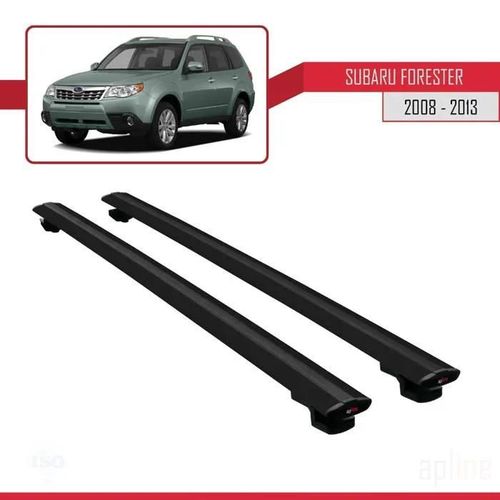 Barres De Toit - Subaru - Basic Modèle - Aluminium - Noir - Charge Utile 300 Kg