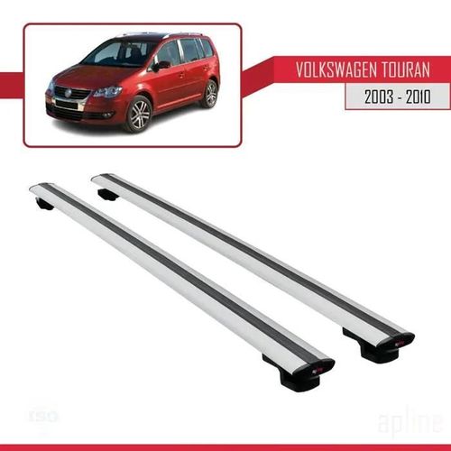 Barres De Toit - Volkswagen - Basic Modèle - Aluminium - Gris - Charge Utile 300 Kg