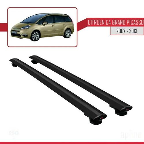 Barres De Toit - Citroën - Basic Modèle - Aluminium - Noir - Charge 300 Kg