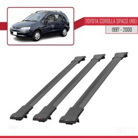 Compatible Avec Toyota Corolla Spacio (E110) 1997-2000 Barres De Toit Fly Modèle Railing Porte-Bagages De Voiture 3 Barras Noir