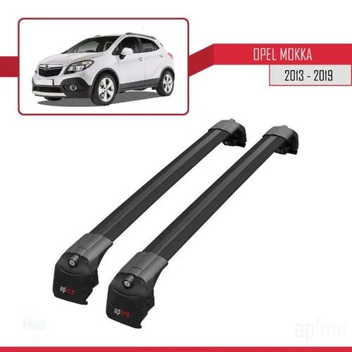 Barres De Toit - Ace-2 - Opel Mokka 2013-2019 - Aluminium - Noir - Charge Utile 300 Kg