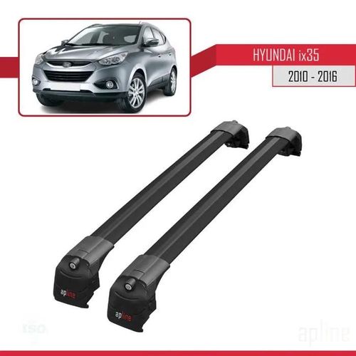 Barres De Toit - Ace-2 - Hyundai Ix35 2010-2016 - Aluminium - Noir - Charge 300 Kg