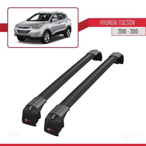 Barres De Toit - Ace-2 - Hyundai Tucson (2010-2015) - Aluminium - Noir - Charge 300 Kg