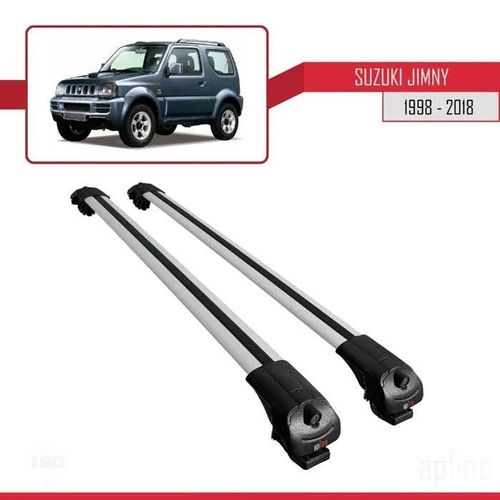 Barres De Toit - Ace-1 - Suzuki Jimny 3 - Aluminium Gris - Mécanisme De Verrouillage - Charge 300 Kg