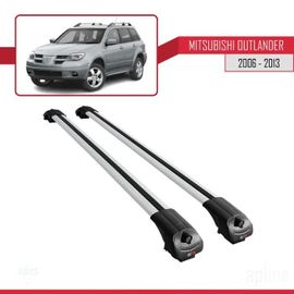 Compatible Avec Mitsubishi Outlander 2006-2013 Barres De Toit Ace-1 Railing Porte-Bagages De Voiture Gris