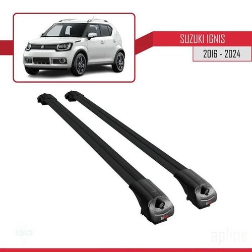 Compatible Avec Suzuki Ign?S 2016-2025 Ace-1 Barres De Toit Railing Porte-Bagages De Voiture Noir Alu 2 Barres