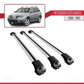 Compatible Avec Mitsubishi Outlander 2006-2013 Barres De Toit Ace-1 Railing Porte-Bagages De Voiture 3 Barras Gris