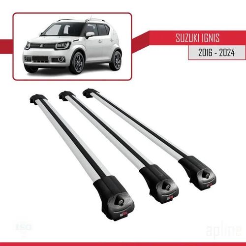 Compatible Avec Suzuki Ign?S 2016-2025 Ace-1 Barres De Toit Railing Porte-Bagages De Voiture Gris Alu 3 Barres