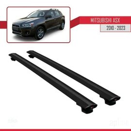 Barres De Toit - Mitsubishi - Basic Modèle - Noir - Aluminium - Charge Utile 300 Kg