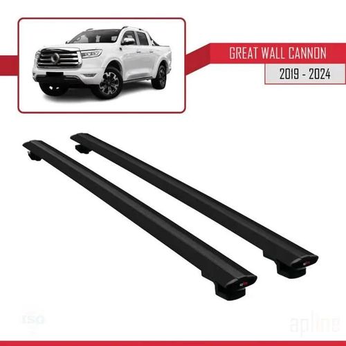 Barres De Toit - Great Wall - Cannon 2019-2024 - Modèle Basic - Aluminium - Noir