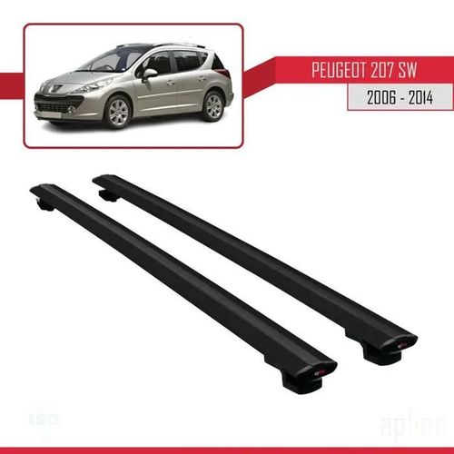 Barres De Toit - Peugeot - Basic Modèle - Aluminium - Noir - Charge Utile 300 Kg