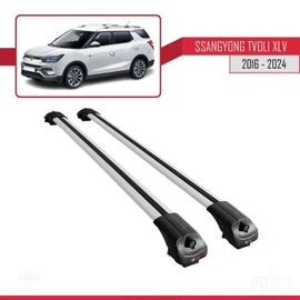 Compatible Avec Ssangyong Tivoli Xlv 2015-2025 Ace-1 Barres De Toit Railing Porte-Bagages De Voiture Gris Alu 2 Barres