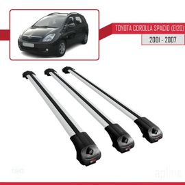 Compatible Avec Toyota Corolla Spacio (E120) 2001-2007 Barres De Toit Ace-1 Railing Porte-Bagages De Voiture 3 Barras Gris
