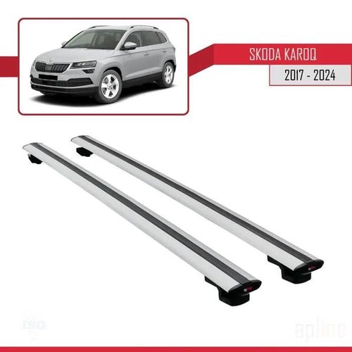 Barres De Toit - Skoda - Karoq 2017-2024 - Basic Modèle - Aluminium - Gris