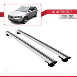 Barres De Toit - Volvo - V50 Estate - Basic Modèle - Aluminium - Gris - Charge 300 Kg