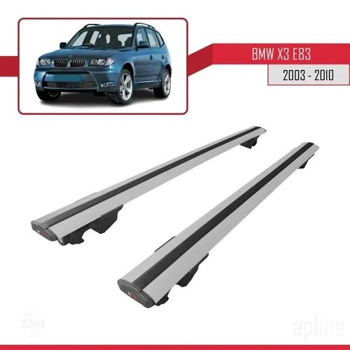 Barres De Toit - Bmw - Hook - Aluminium - Gris - Charge Utile 300 Kg
