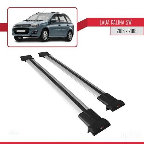 Barres De Toit - Fly - Modèle Gris - Compatible Lada Kalina Sw 2013-2018 - Charge Utile 300 Kg - Aluminium