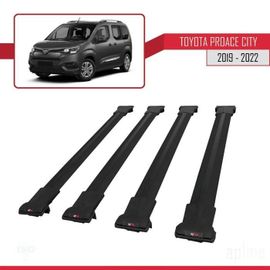 Barres De Toit - Fly - Compatible Toyota Proace City 2019-2023 - 4 Barres - Aluminium - Noir
