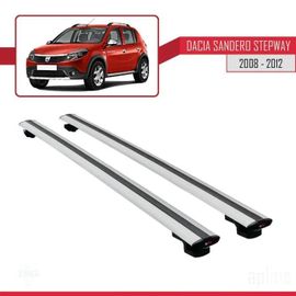 Barres De Toit - Dacia - Sandero Stepway - Modèle Basic - Aluminium - Gris