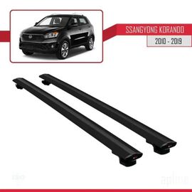 Barres De Toit - Ssangyong - Korando (C) 2010-2019 - Basic Modèle - Noir - Aluminium