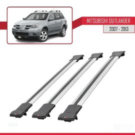 Barres De Toit - Fly - Mitsubishi Outlander 2006-2013 - 3 Barres - Aluminium - Gris