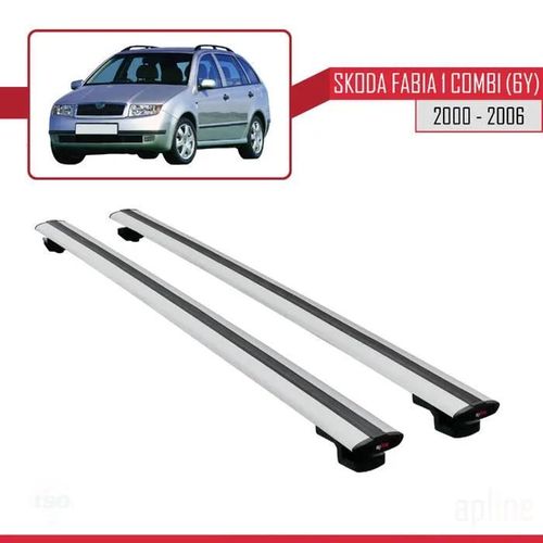 Barres De Toit - Skoda - Fabia (6y) - Modèle Basic - Aluminium - Gris Alu - Charge 300kg