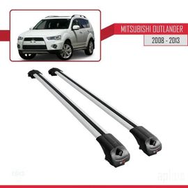 Barres De Toit - Ace-1 - Mitsubishi Outlander 2 - Aluminium Gris - Mécanisme De Verrouillage - Charge 300 Kg