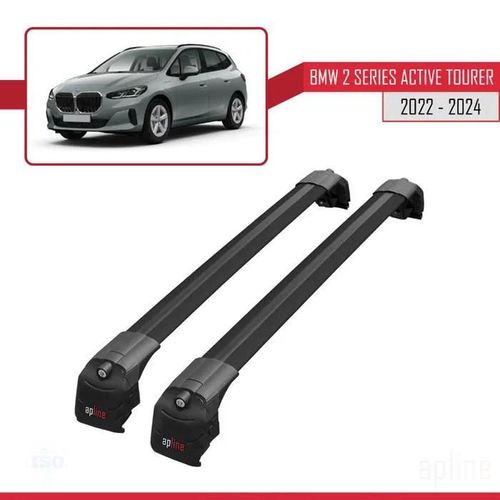 Barres De Toit - Bmw - 2 Series Active Tourer - Aluminium Noir - 2 Barres - Charge 300 Kg