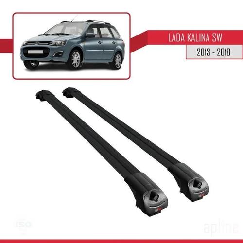 Compatible Avec Lada Kalina Sw 2013-2018 Barres De Toit Ace-1 Railing Porte-Bagages De Voiture Noir