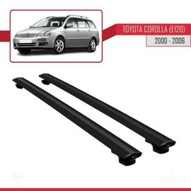 Compatible Avec Toyota Corolla (E120) 2000-2006 Barres De Toit Basic Modèle Railing Porte-Bagages De Voiture Noir