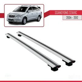 Barres De Toit - Ssangyong - Basic Modèle - Aluminium - Gris - Charge Utile 300 Kg