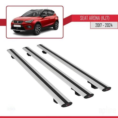 Barres De Toit - Seat - Arona (Kj7) 2017 - Basic Modèle - Aluminium - 3 Pièces - Gris