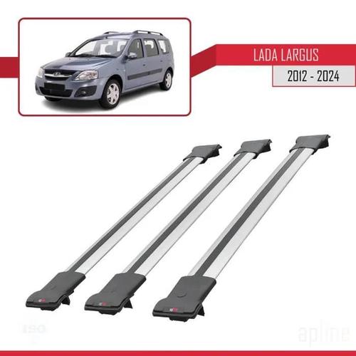 Barres De Toit - Fly - Lada Largus 2012-2023 - 3 Barres - Aluminium - Gris