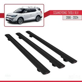Barres De Toit - Ssangyong - Tivoli Xlv 2016 - Basic Modèle - 3 Pièces - Noir - Aluminium