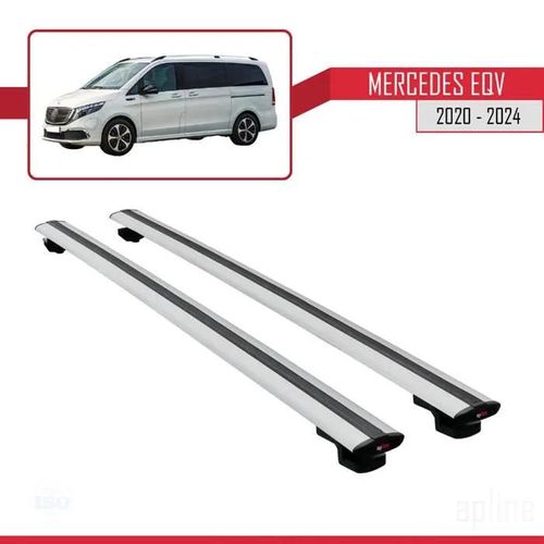 Barres De Toit - Mercedes - Eqv (W447) - Modèle Basic - Aluminium - Gris