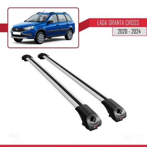 Compatible Avec Lada Granta Cross 2020-2024 Barres De Toit Ace-1 Railing Porte-Bagages De Voiture Gris