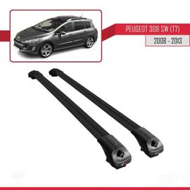 Compatible Avec Peugeot 308 Sw (T7) 2008-2013 Barres De Toit Ace-1 Railing Porte-Bagages De Voiture Noir