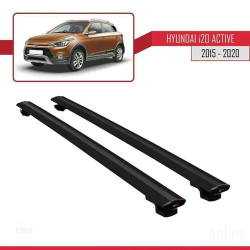 Barres De Toit - Hyundai - I20 Active 2015 - Basic Modèle - Noir - Aluminium - Charge 300kg