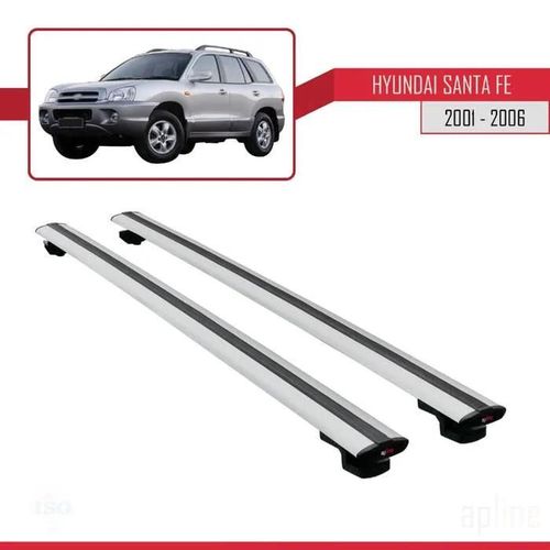 Barres De Toit - Hyundai - Basic Modèle - Aluminium - Gris - Charge Utile 300 Kg