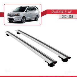 Barres De Toit - Ssangyong - Basic Modèle - Aluminium - Gris - Charge Utile 300 Kg