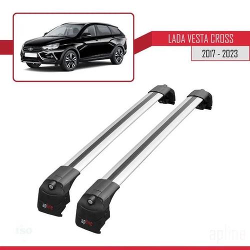 Barres De Toit - Ace-2 - Compatible Lada Vesta - Gris - Aluminium - Charge Utile 300 Kg