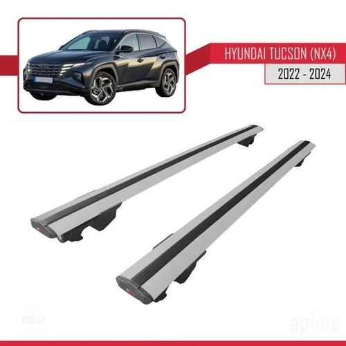 Barres De Toit - Hyundai - Hook - Aluminium - Gris - Charge Utile 300 Kg