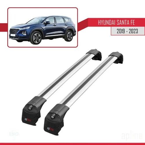 Barres De Toit - Ace-2 - Hyundai Santa Fe 4 (Tm) - Aluminium - Gris - Charge Utile 300 Kg