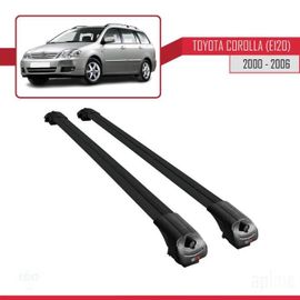 Compatible Avec Toyota Corolla (E120) 2000-2006 Barres De Toit Ace-1 Railing Porte-Bagages De Voiture Noir