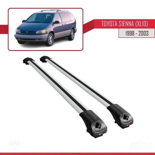 Compatible Avec Toyota Sienna (Xl10) 1998-2003 Barres De Toit Ace-1 Railing Porte-Bagages De Voiture Gris