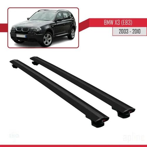 Barres De Toit - Bmw - X3 E83 - Modèle Basic - Noir - Aluminium - Charge 300 Kg