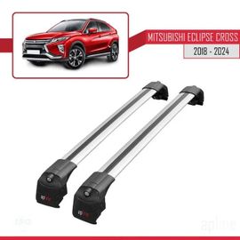 Barres De Toit - Ace-2 - Mitsubishi Eclipse Cross (Gk) - Aluminium - Gris - Charge 300 Kg